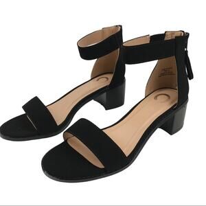 Journee Collection Sandals Percy Black Womens Size 8 NWT